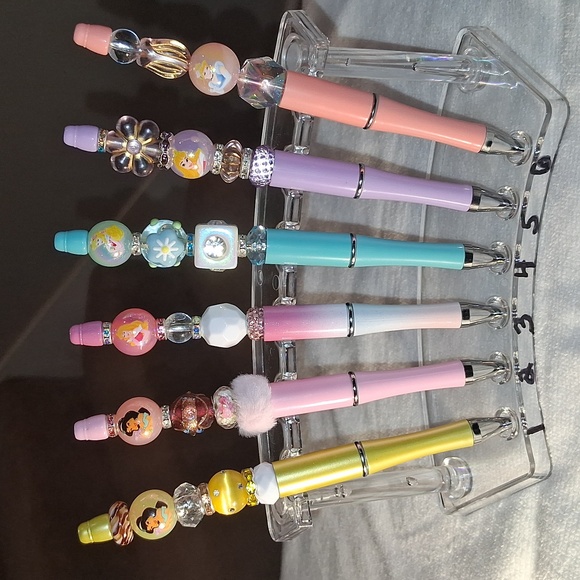 Other - Handmade Princess Beaded Pen- Jasmine, Sleeping Beauty, Cinderella